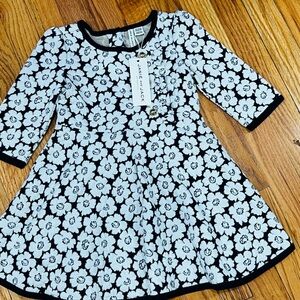 Janie and Jack Black and White A-Line Casual Dress